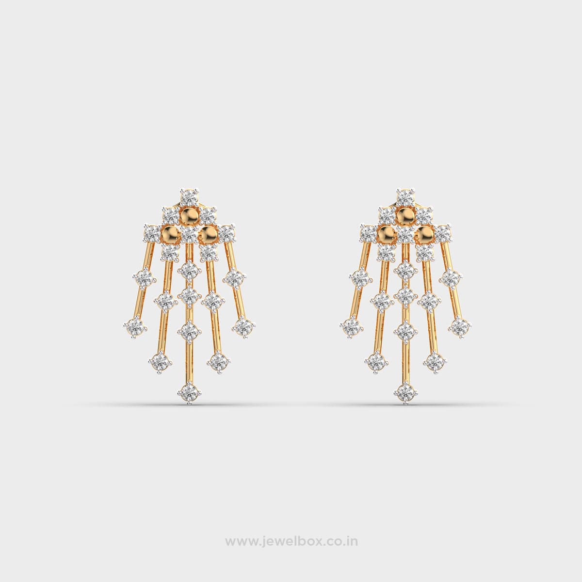 December Snowflake Diamond Earrings