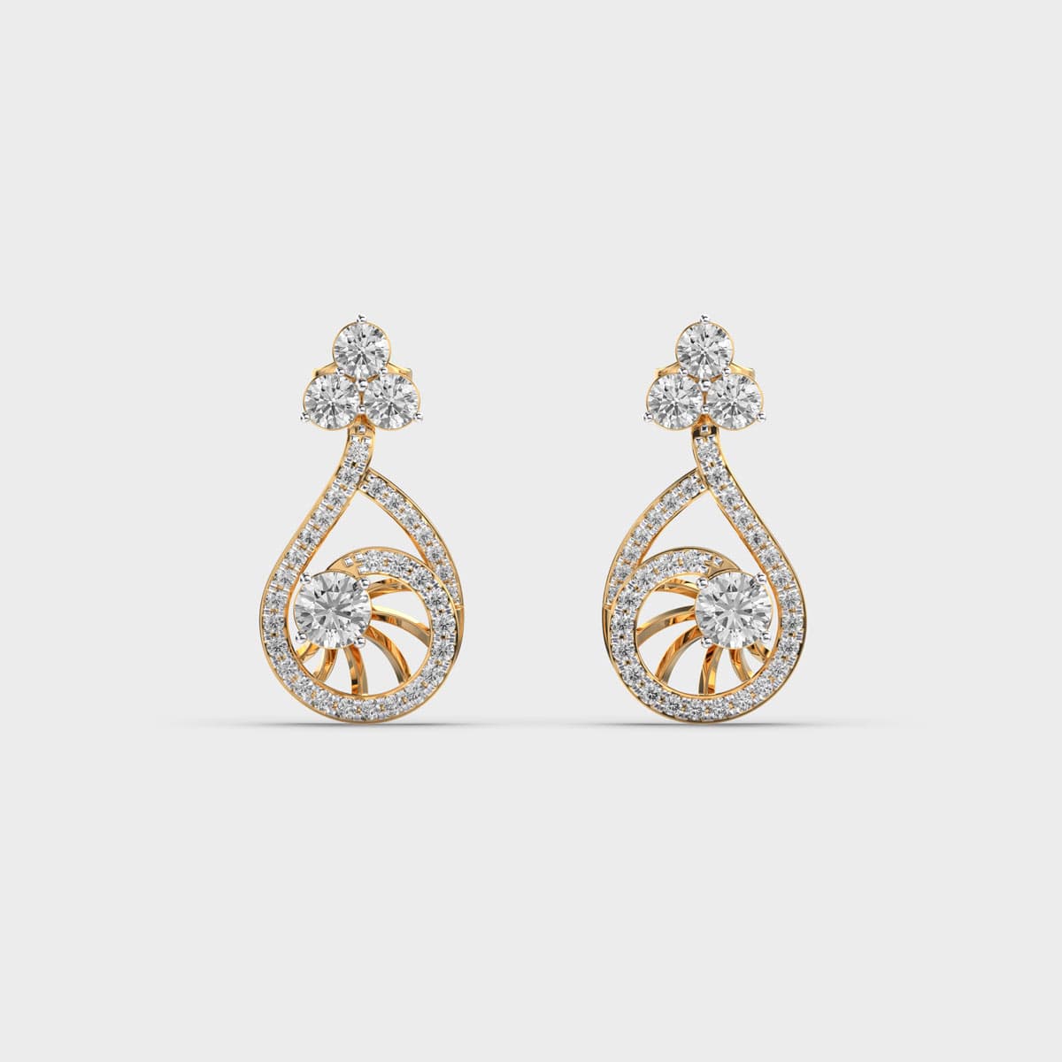 Paisley Spiral Diamond Drops