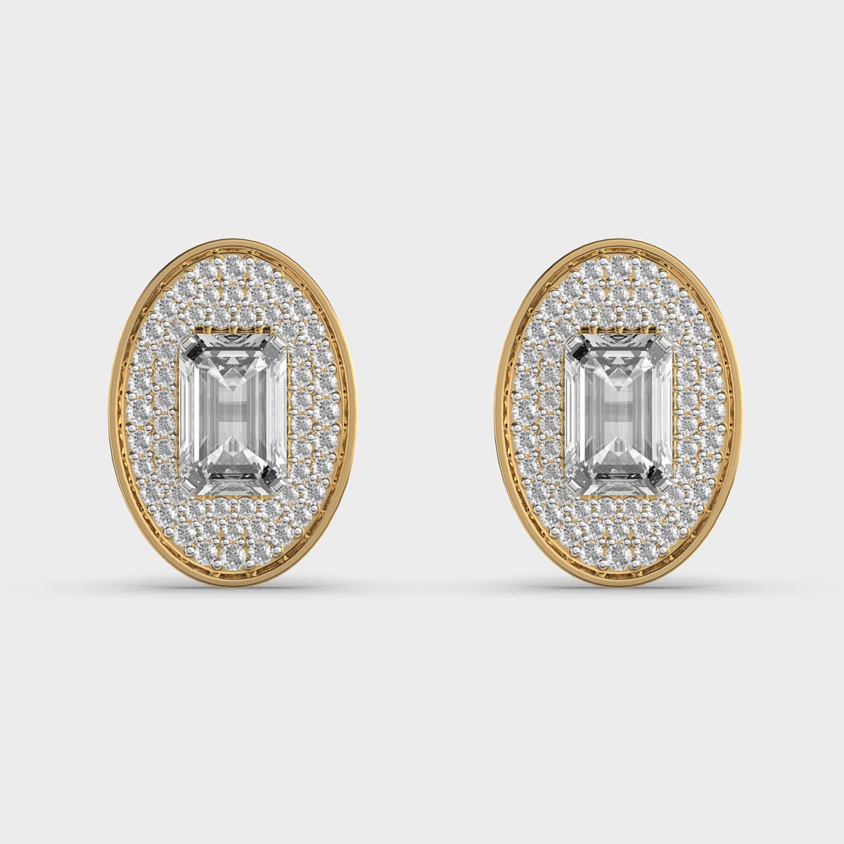 Circularis Diamond Encrusted Ear Studs