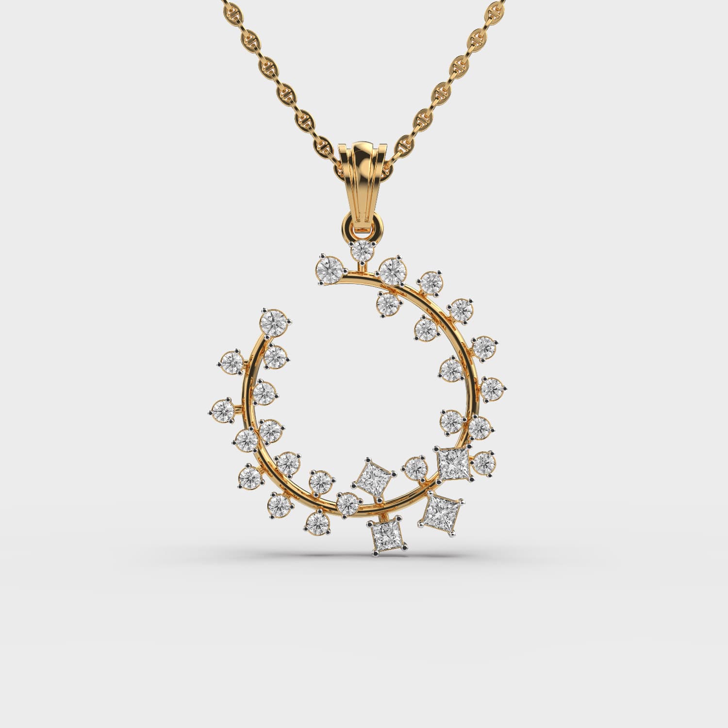Crusted Stars of Axis Diamond Pendant (Without Chain)