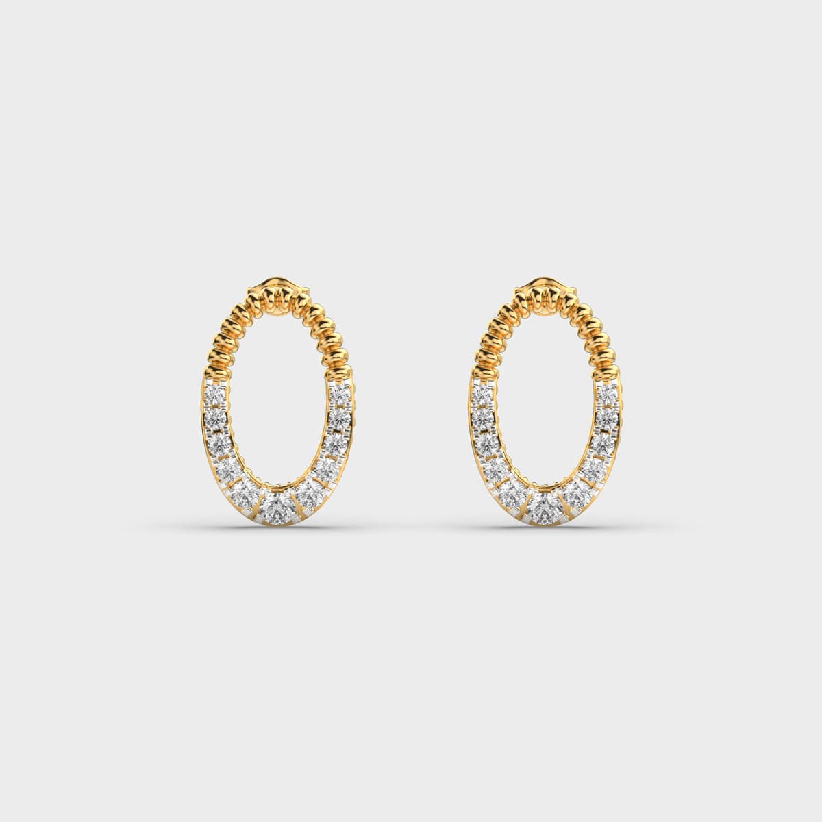 La Nina Round Diamond Hoops