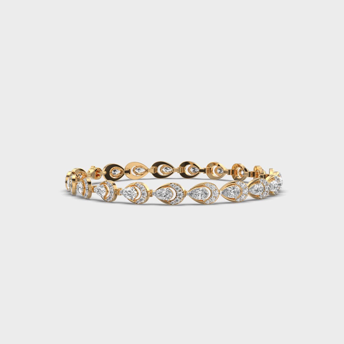 Pear Drop Diamond Tennis Bracelet