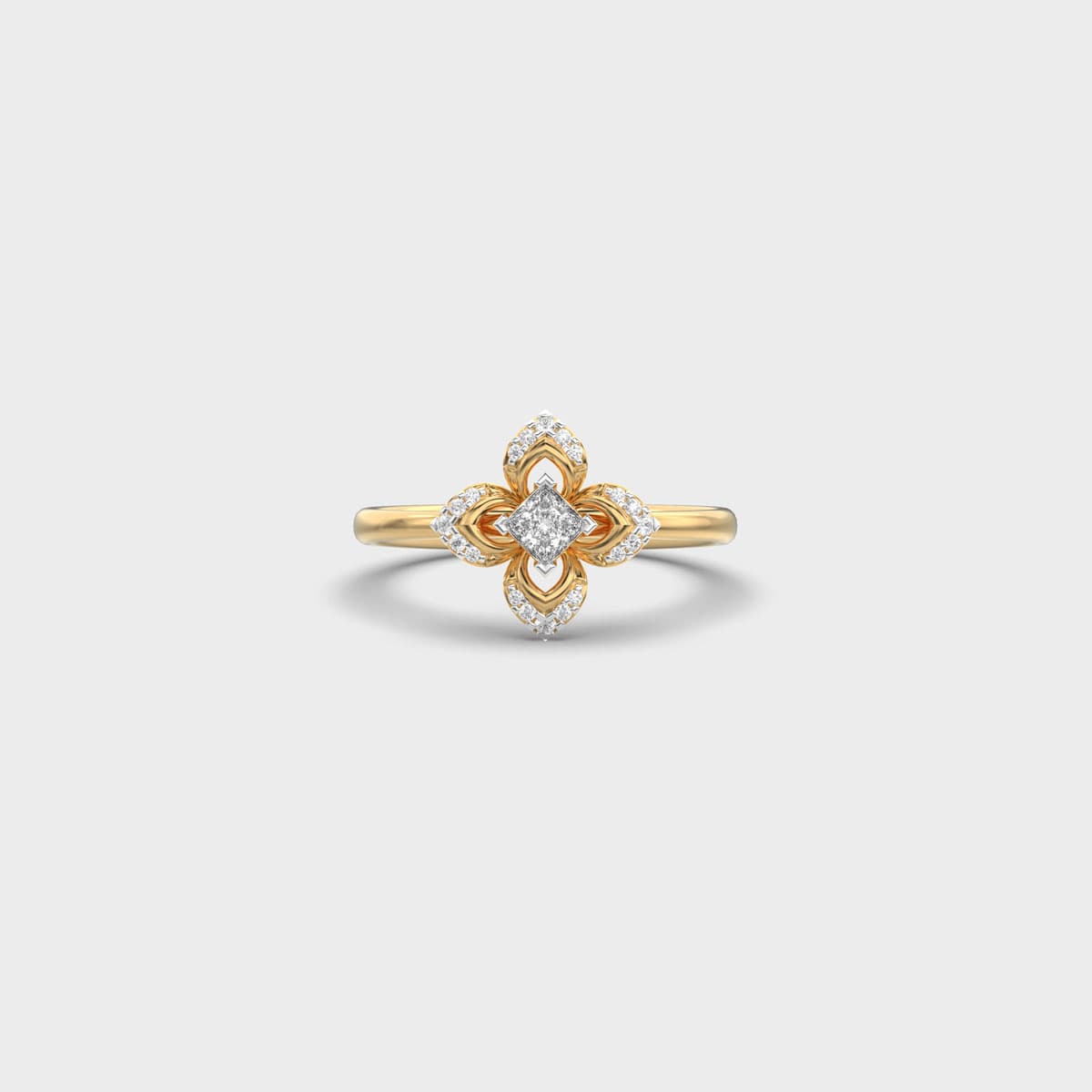 Princess Clover Diamond Ring