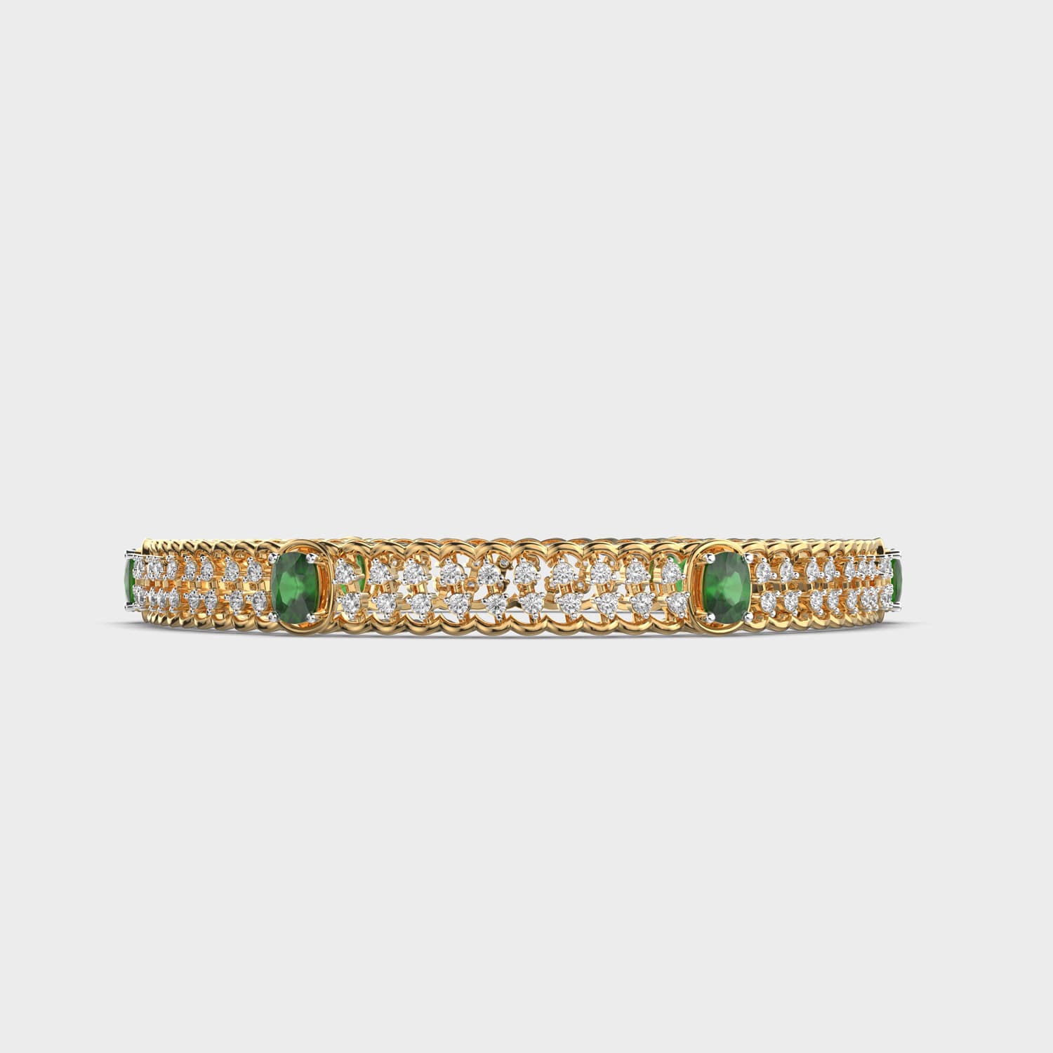 Royal Green Station Diamond Bangle