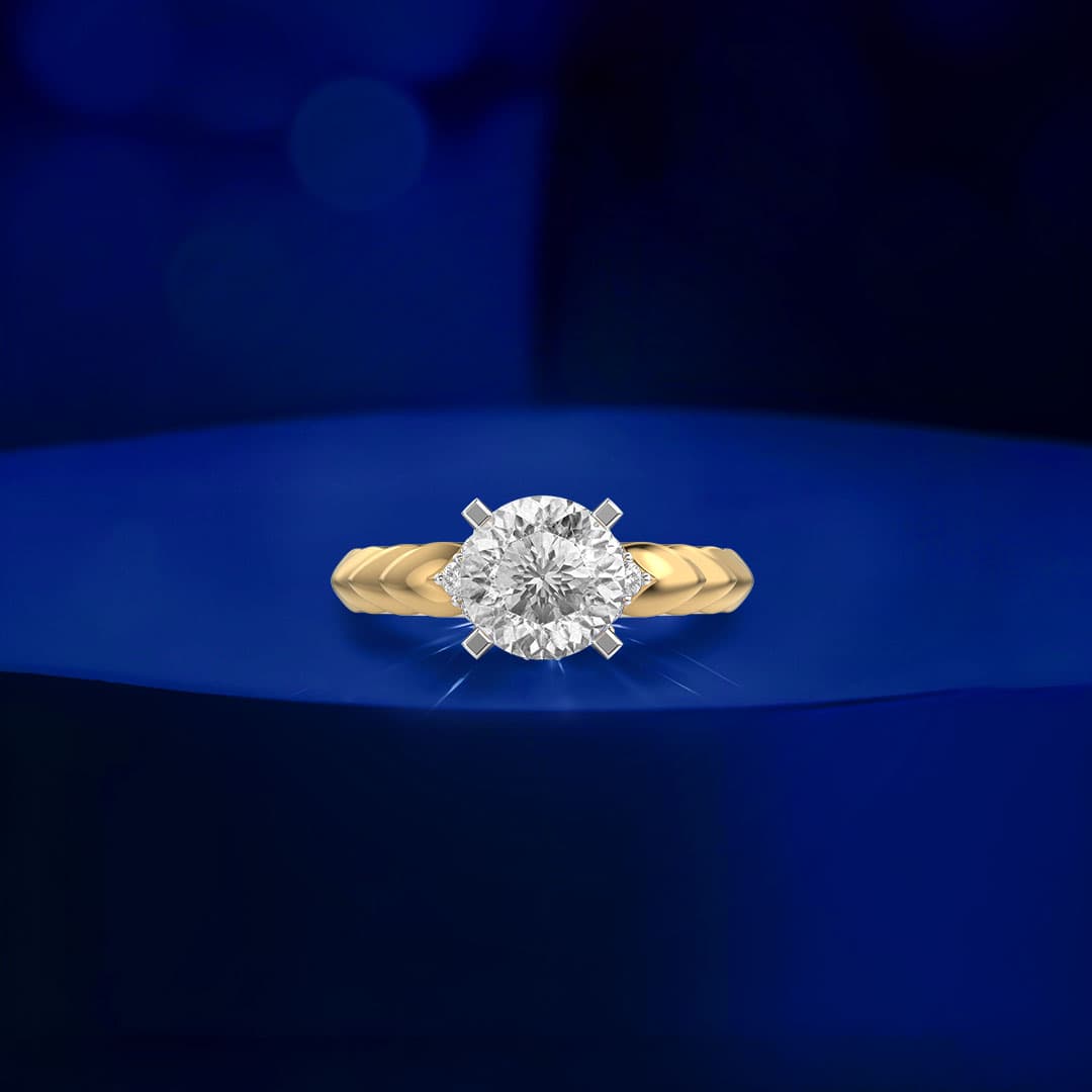 Braided Band Padma Cut Diamond Ring