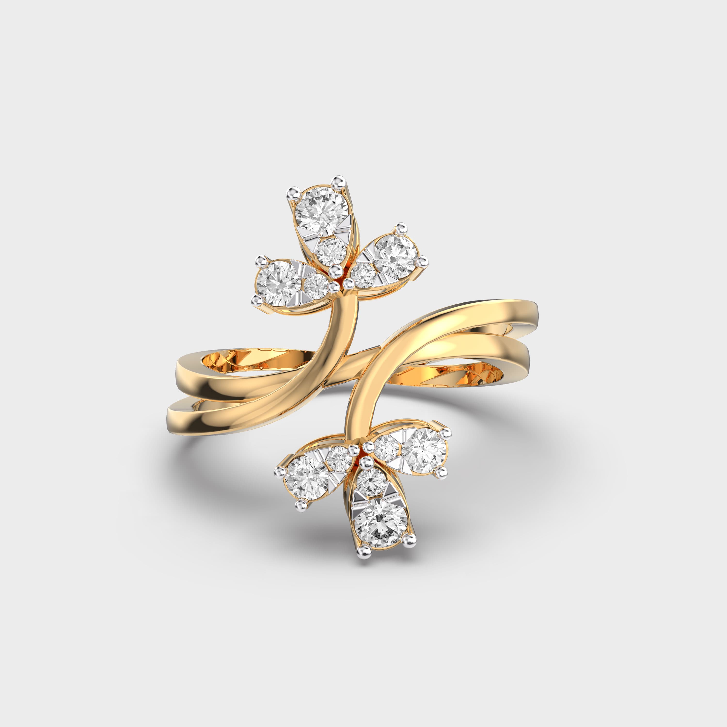Blooming Vine Wrap Diamond Ring