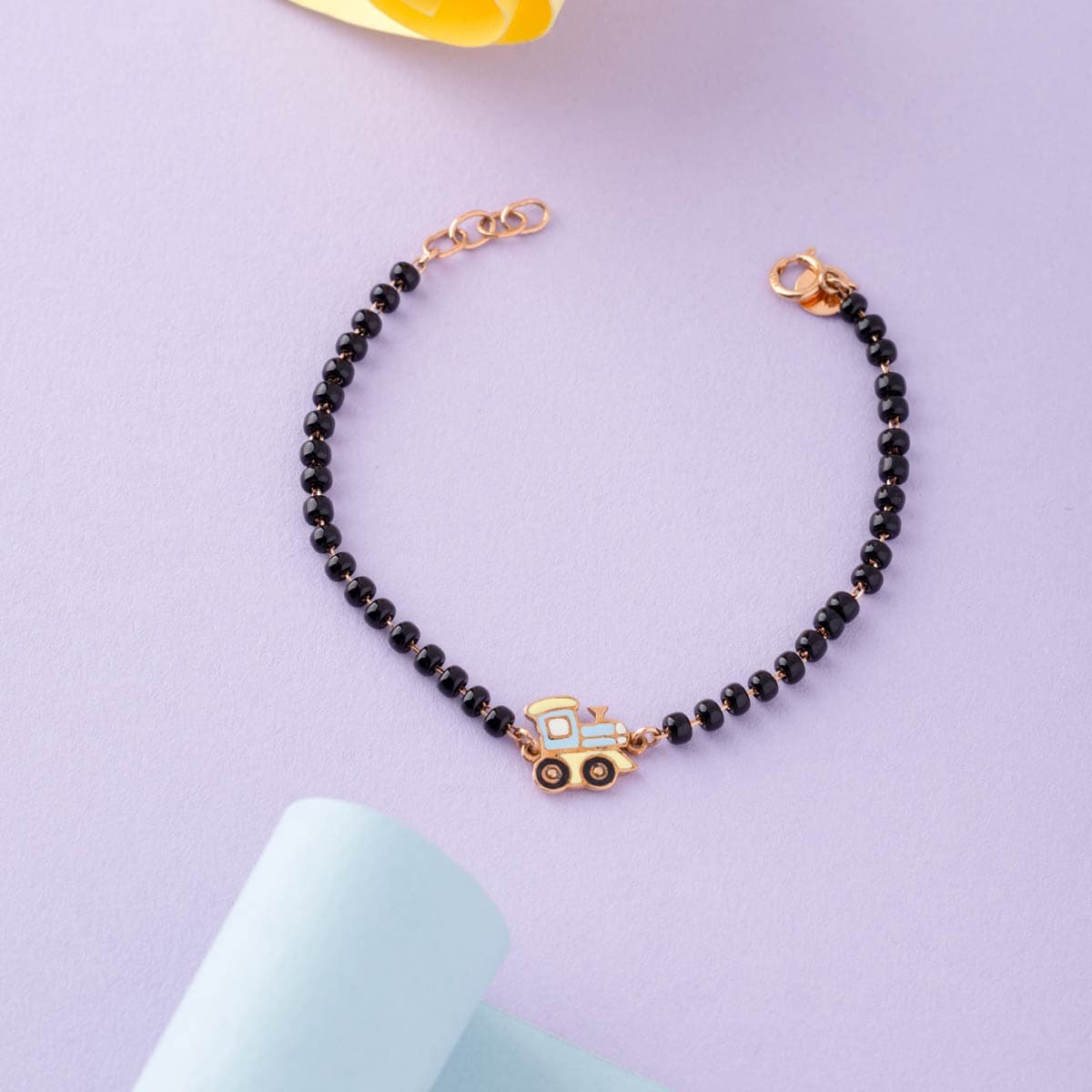 Vintage Car Black Beaded Bracelet For Kids
