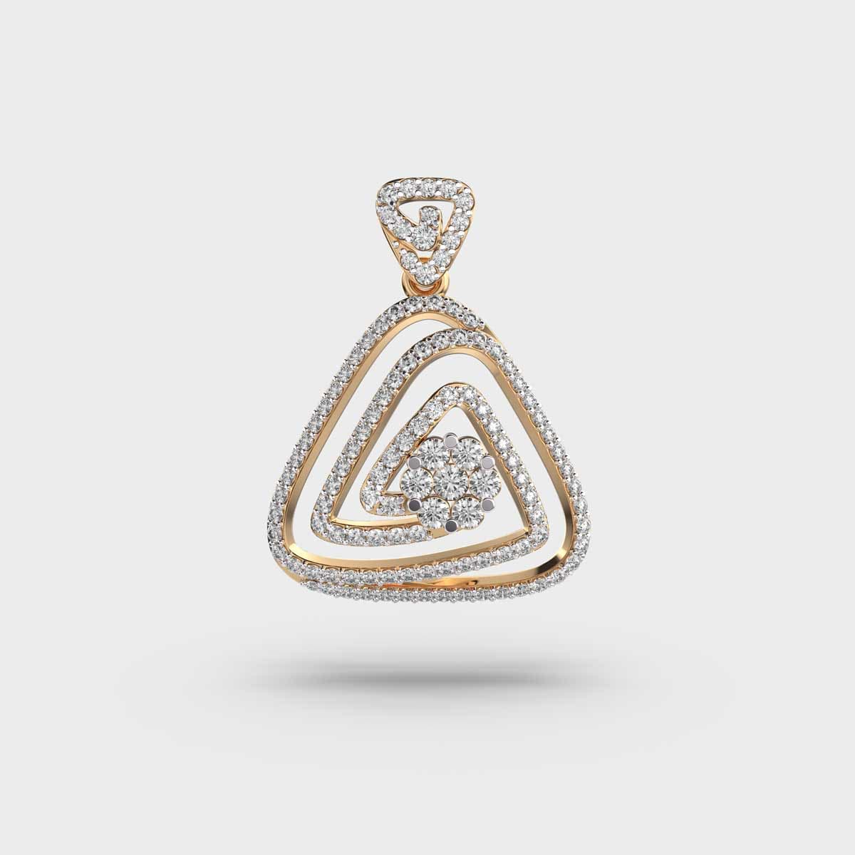 Swirling Beauty Diamond Pendant without Chain