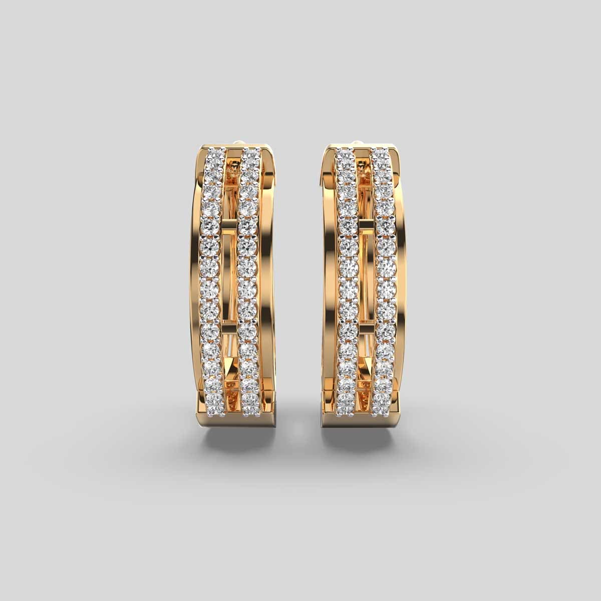 Eternal Beauty Clustered Diamond Hoops