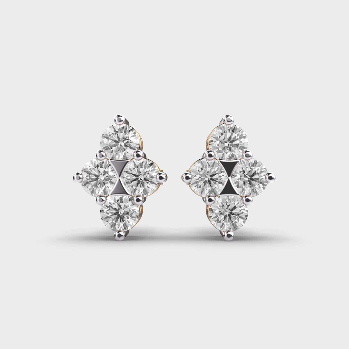 Dainty Tessera Diamond Stud Earrings