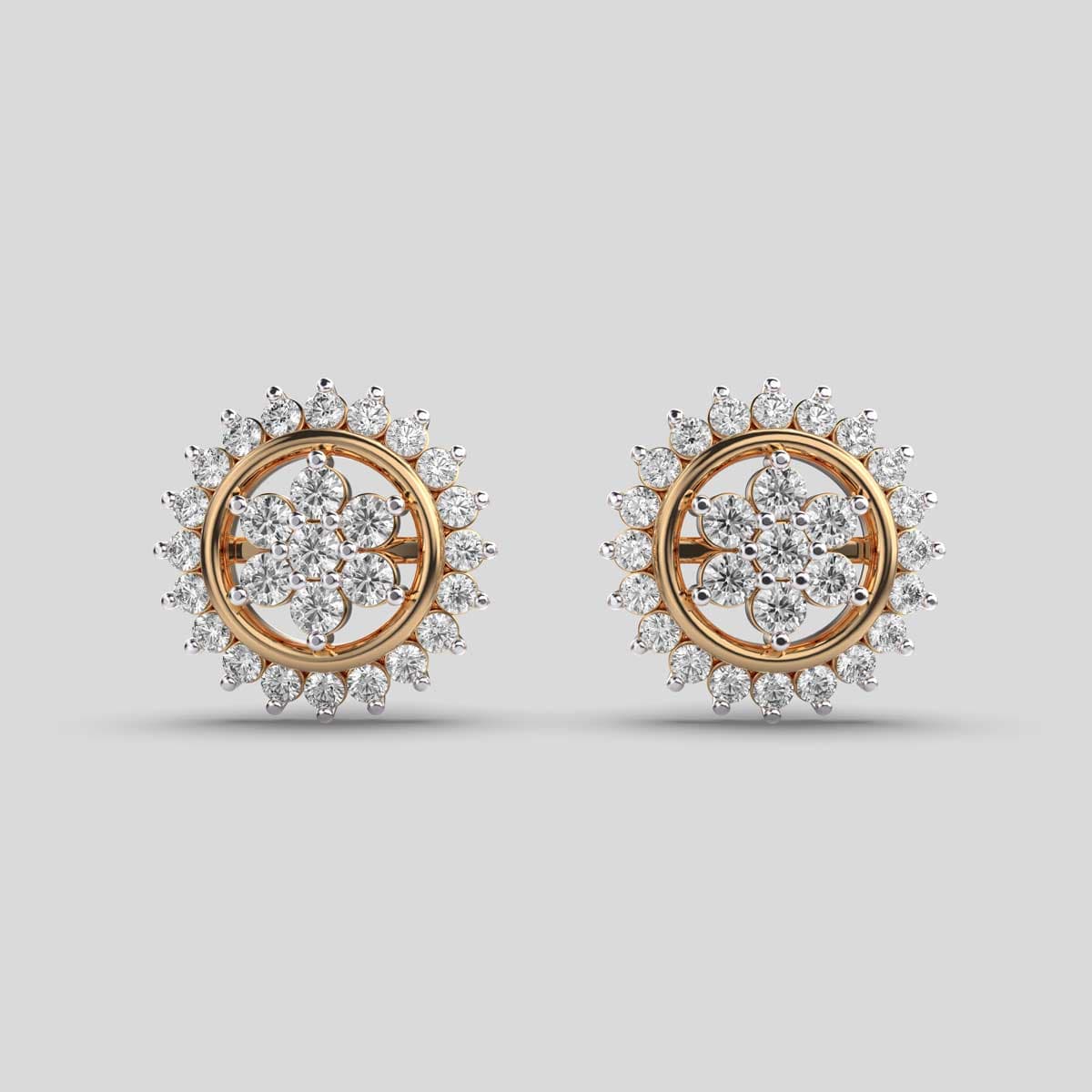 Shining Chakra Diamond Earstuds