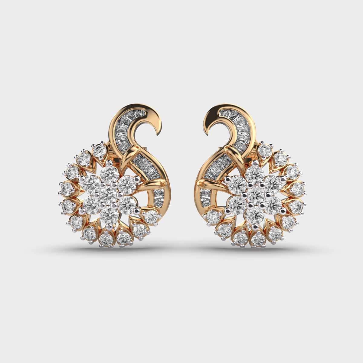 Flamingo Lustre Diamond Earstuds