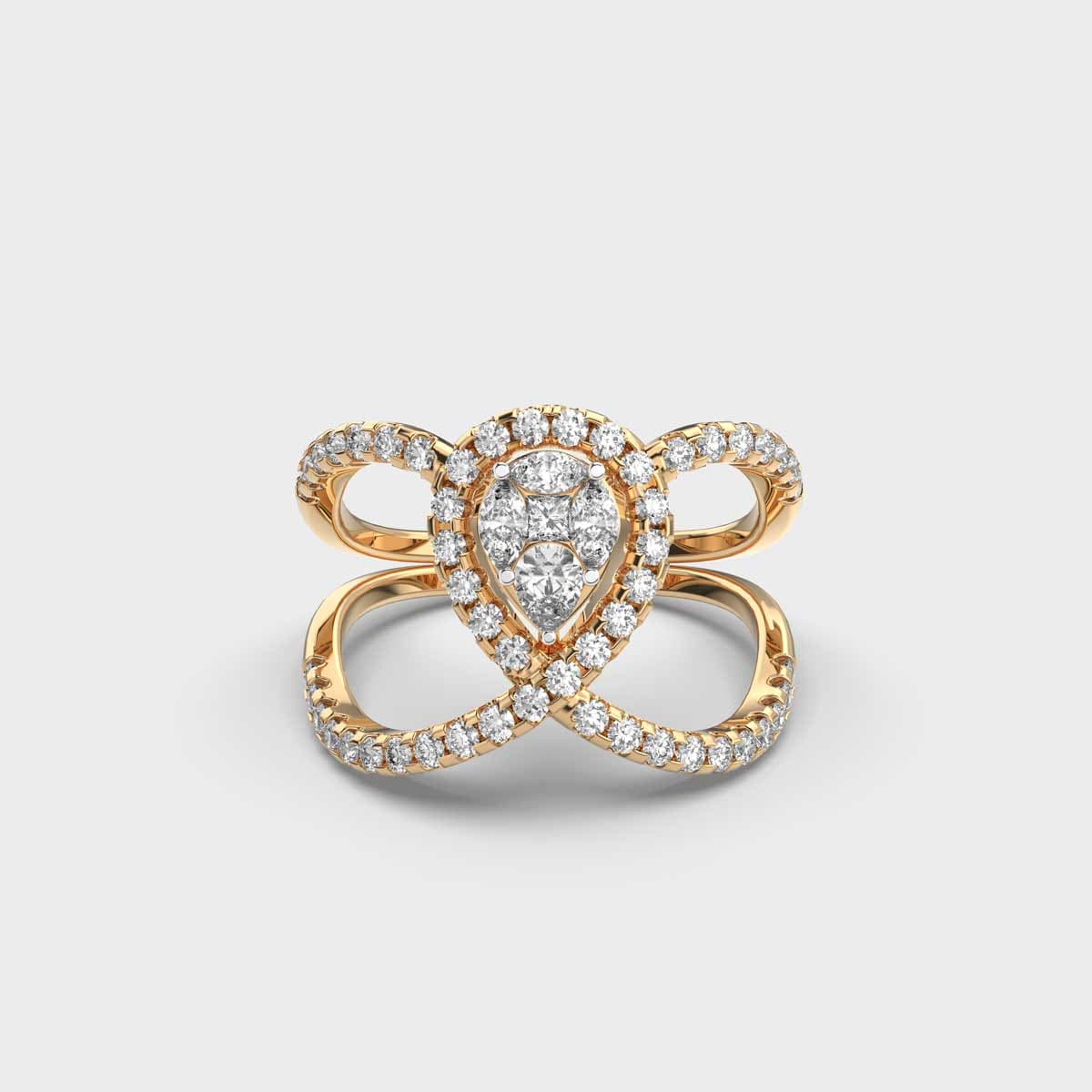 Luminous Crest Diamond Ring
