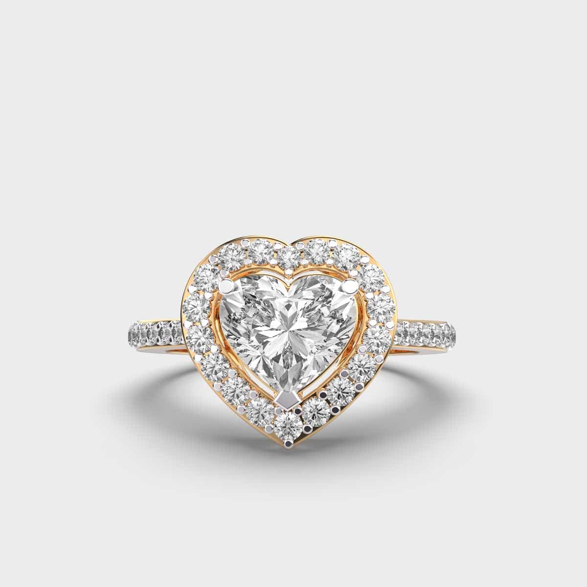 She Said Yes Heart Diamond Ring