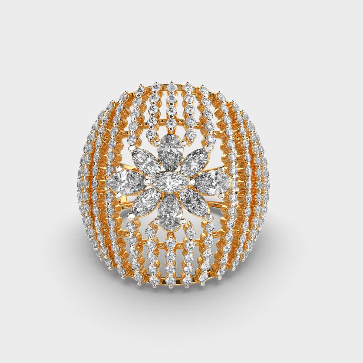 Glamourous Mesh Diamond Ring