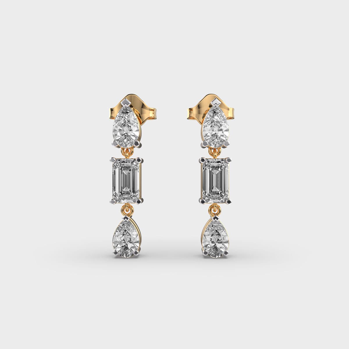 Pretty Peace Balance Diamond Danglers