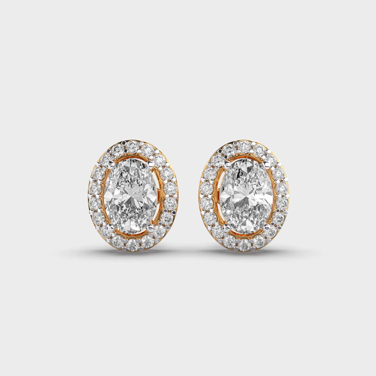 1 Carat Classic Oval Diamond Studs