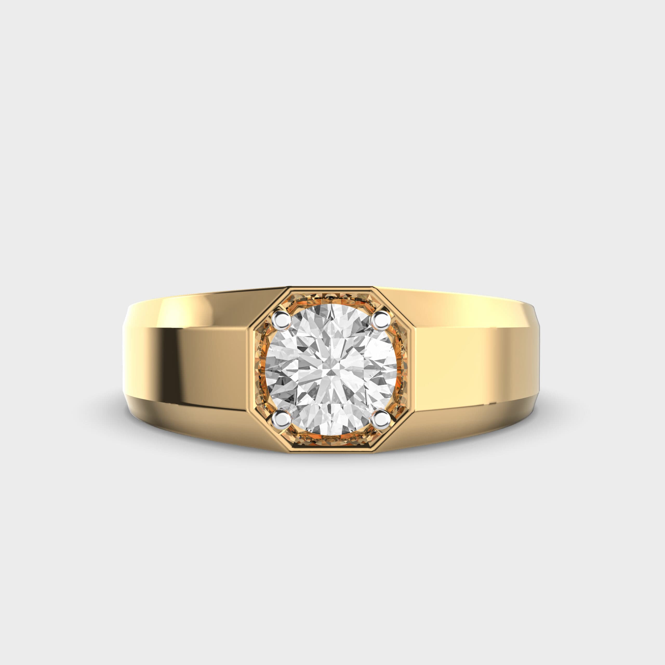 Egdy Brilliance Solitaire Diamond Ring For Men