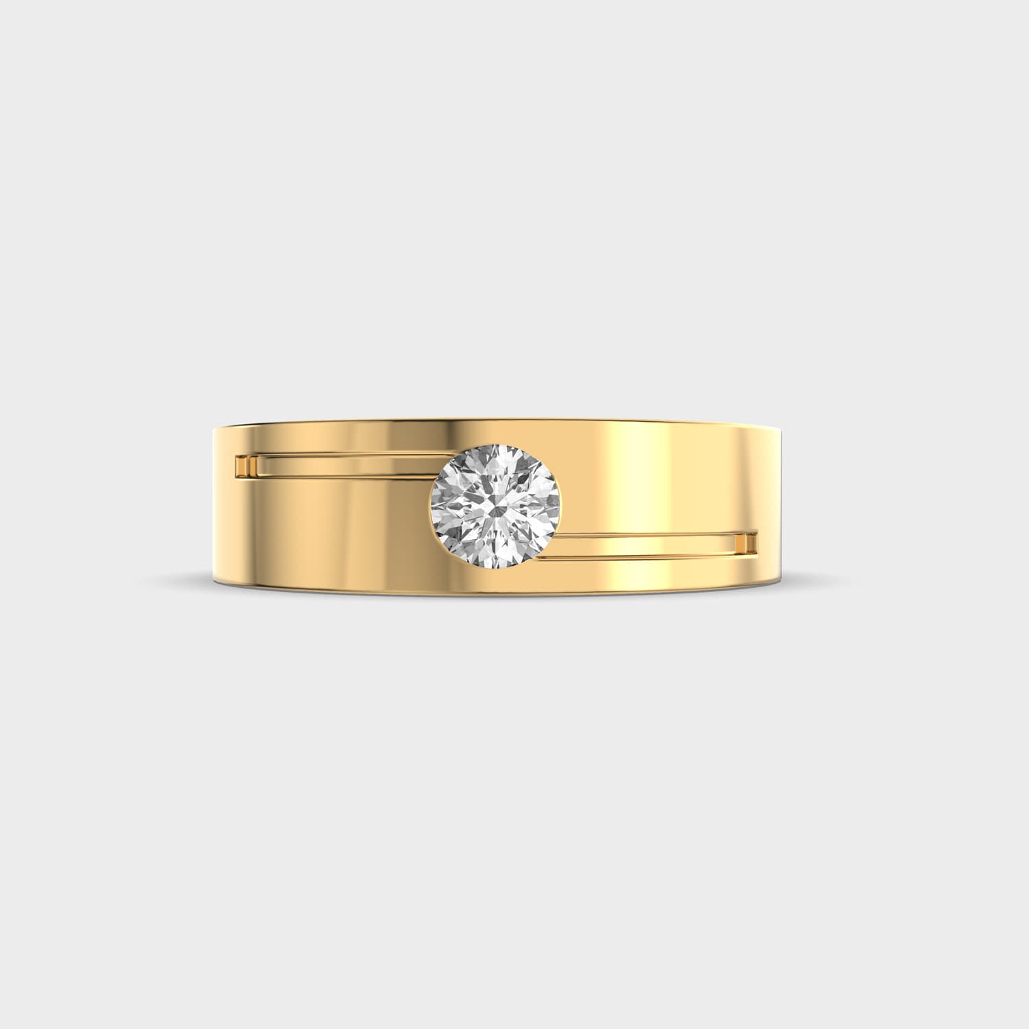 Sleek Arc Diamond Ring