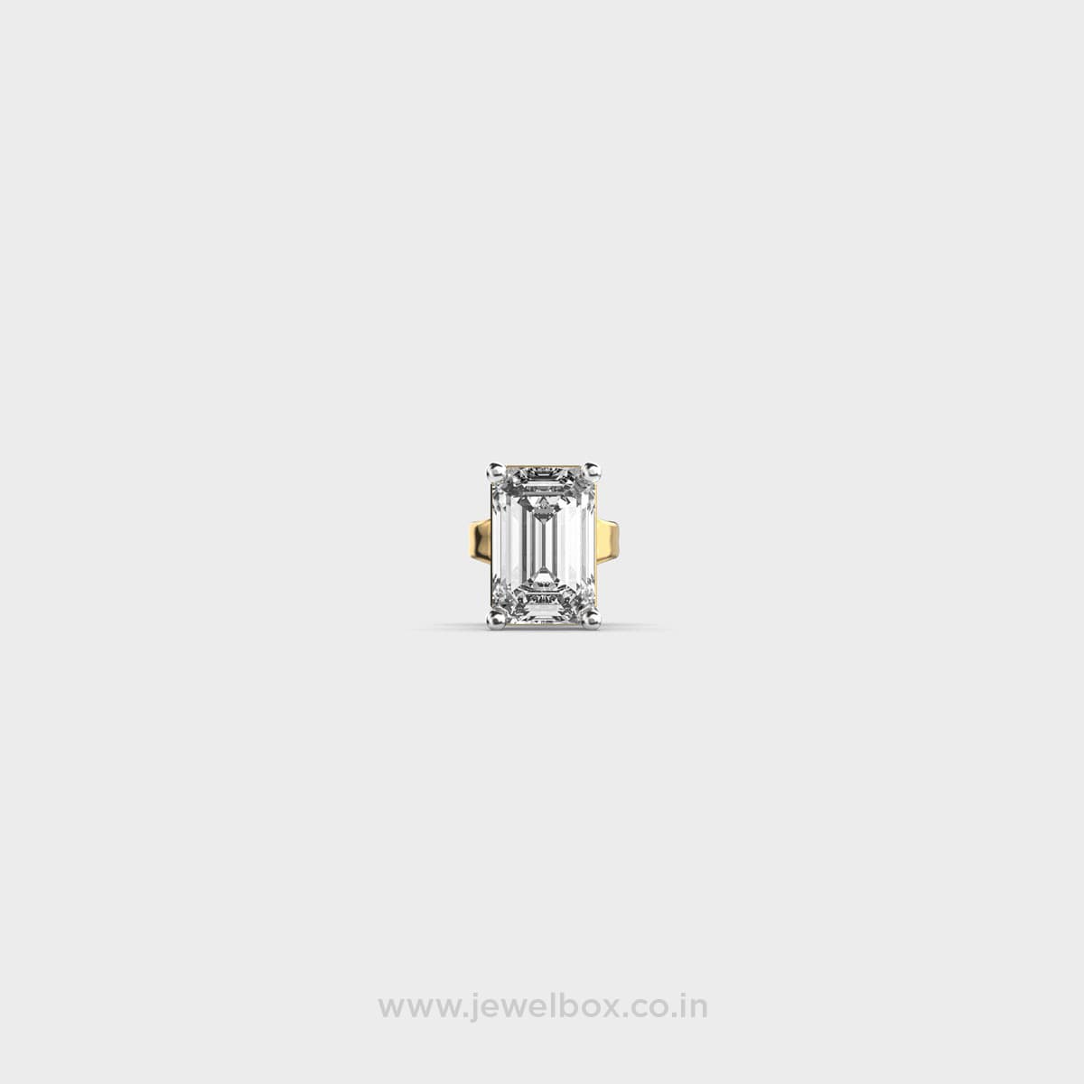 Emerald Cut Diamond Stud for Men