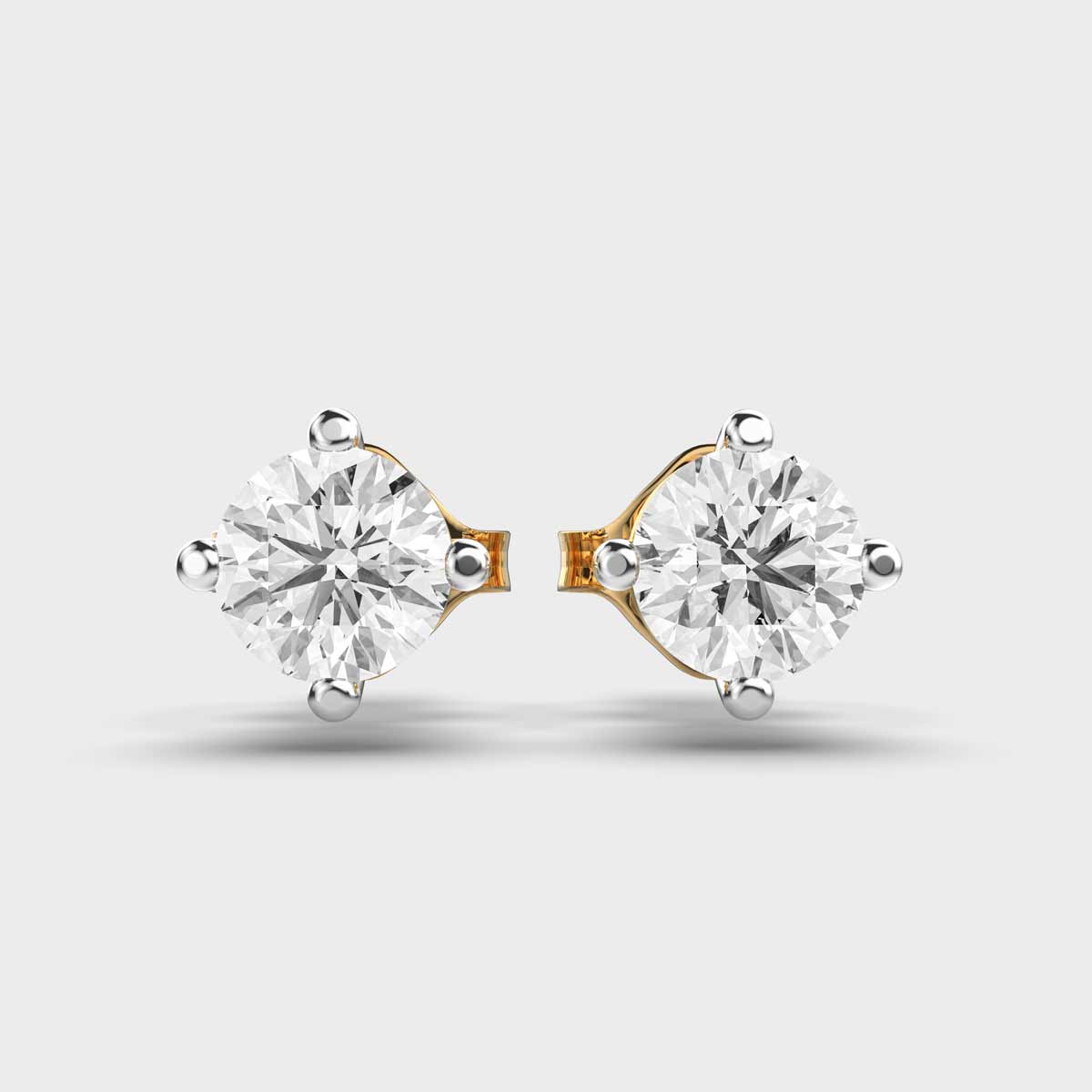 Half Carat Solitaire Diamond Studs
