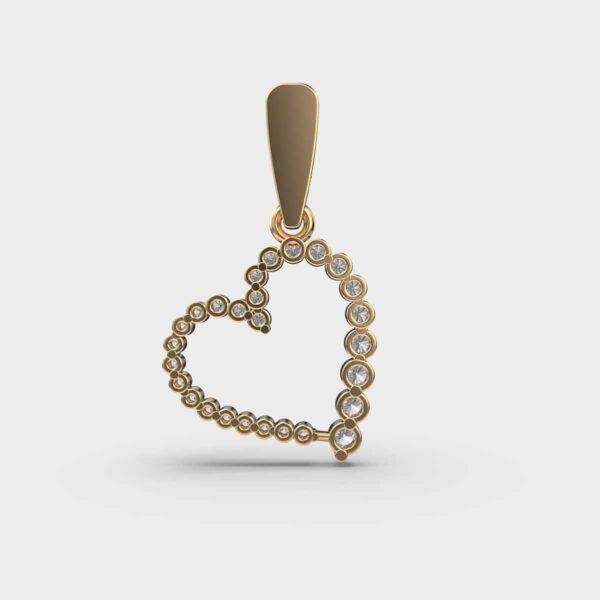 Hanging Heart Diamond Pendant