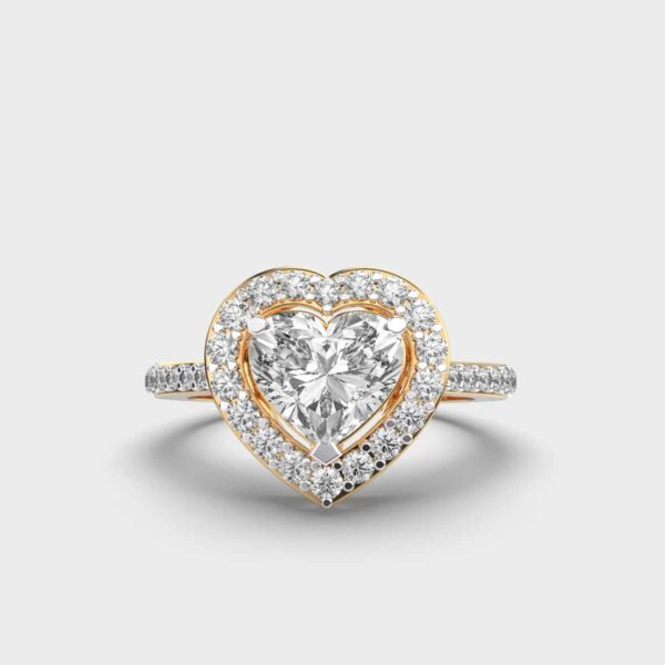 1 Carat Halo on Heart Ring 