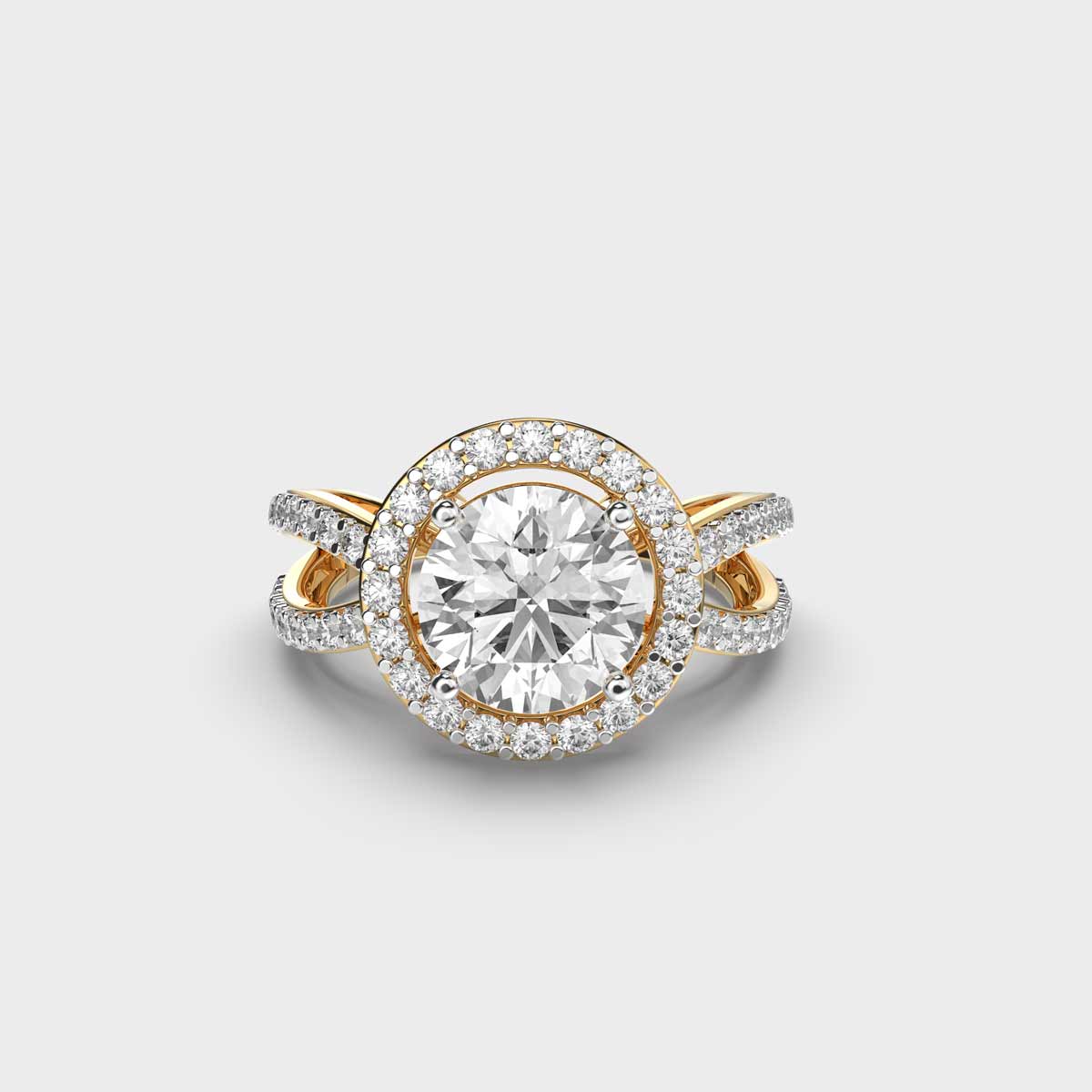 1 Carat Classic Halo Diamond Ring 