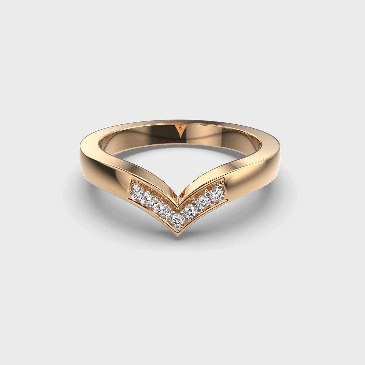 V-Curved Wedding Ring | Ecksand