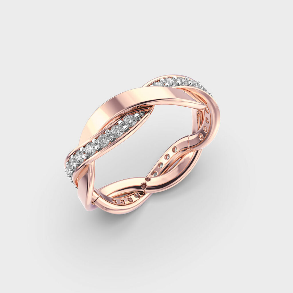 Wave Fusion Diamond Ring | Jewelbox